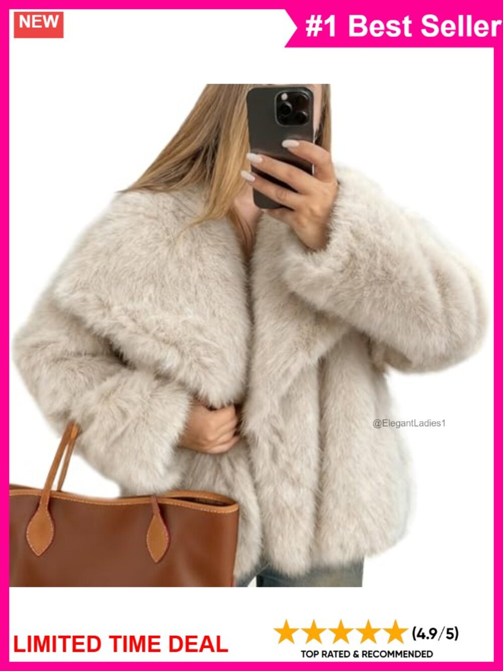 Faux Fur Coat Long Sleeve Cropped Jacket